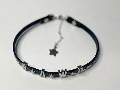 RAWR Slider Leather Choker