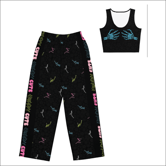 Creepy Cute Tank Top Pajama Set — Aqua