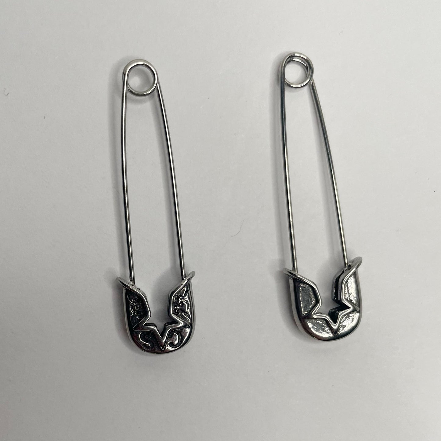 Star Safety Pin Earrings