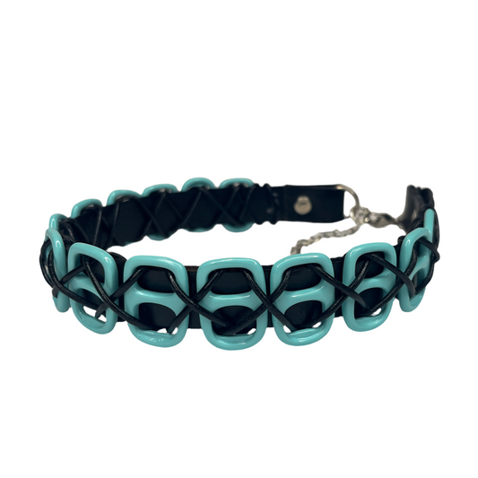 Monster_x_Lover Aqua Enamel Pop Tab Choker