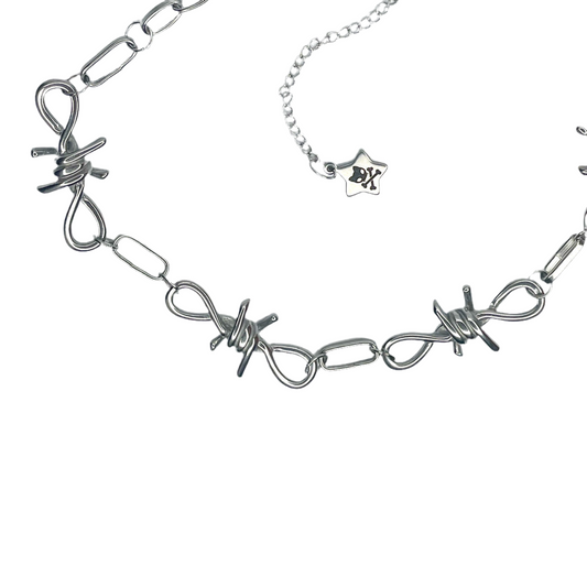 Chunky Barbed Wire Chain Choker