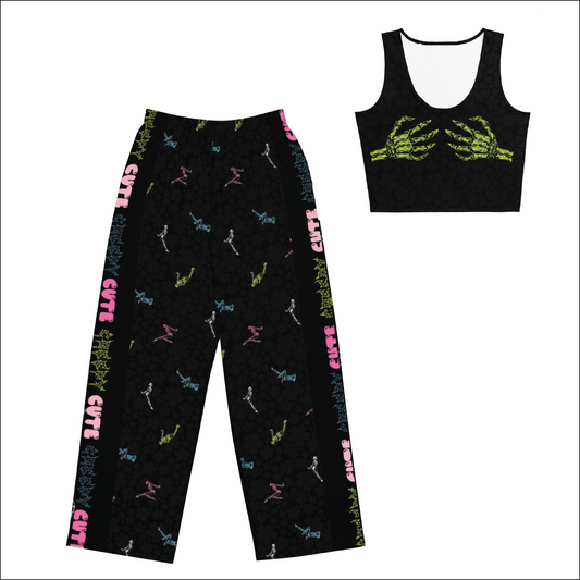 Creepy Cute Tank Top Pajama Set — Lime