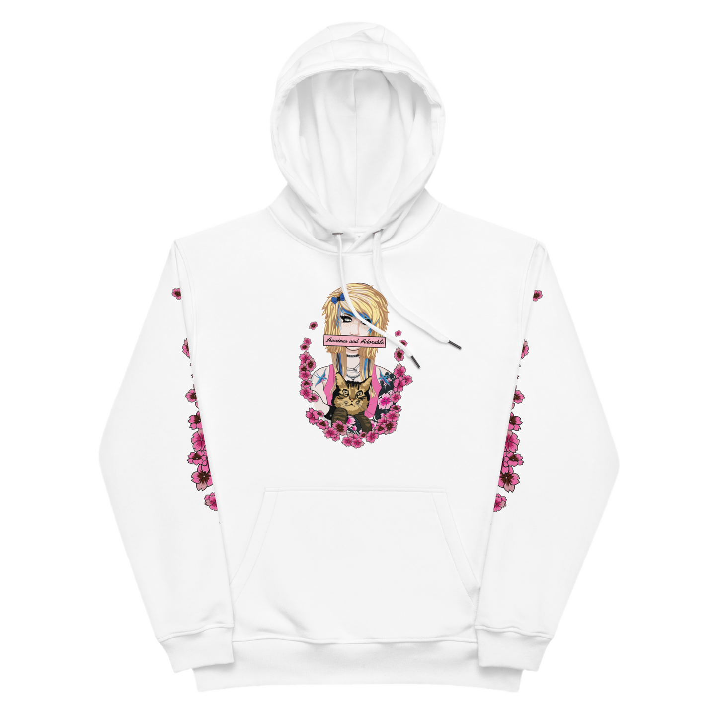 This same design is available on a white hoodie which is shown in the next four images 