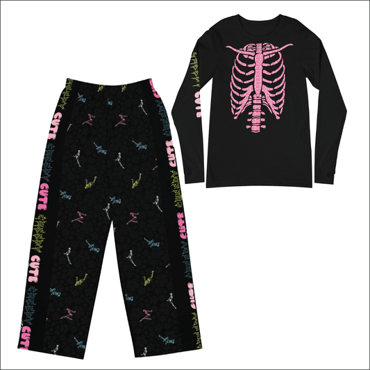 Creepy Cute Long Sleeve Pajama Set — Pink