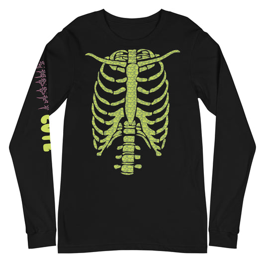 Creepy Cute Unisex Long Sleeve Tee -- Lime