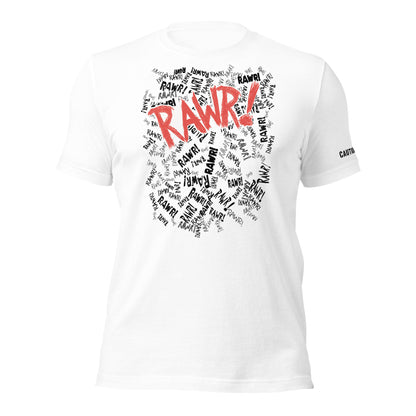 RAWR RIOT! -- White -- Unisex Eco T-shirt