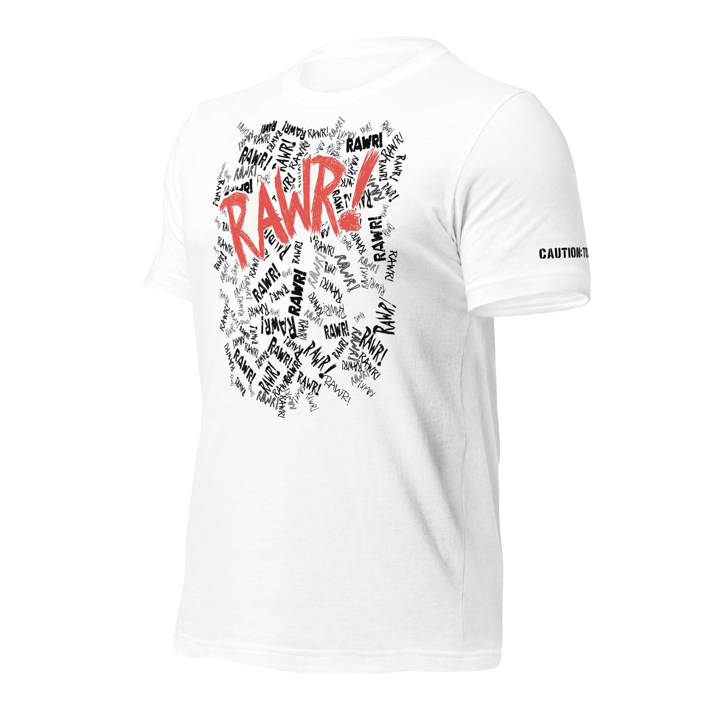 RAWR RIOT! -- White -- Unisex Eco T-shirt