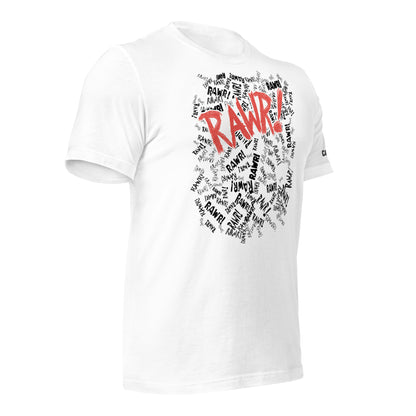 RAWR RIOT! -- White -- Unisex Eco T-shirt