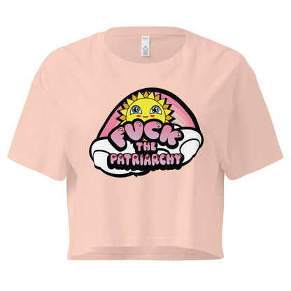 Same design on light pink crop top 