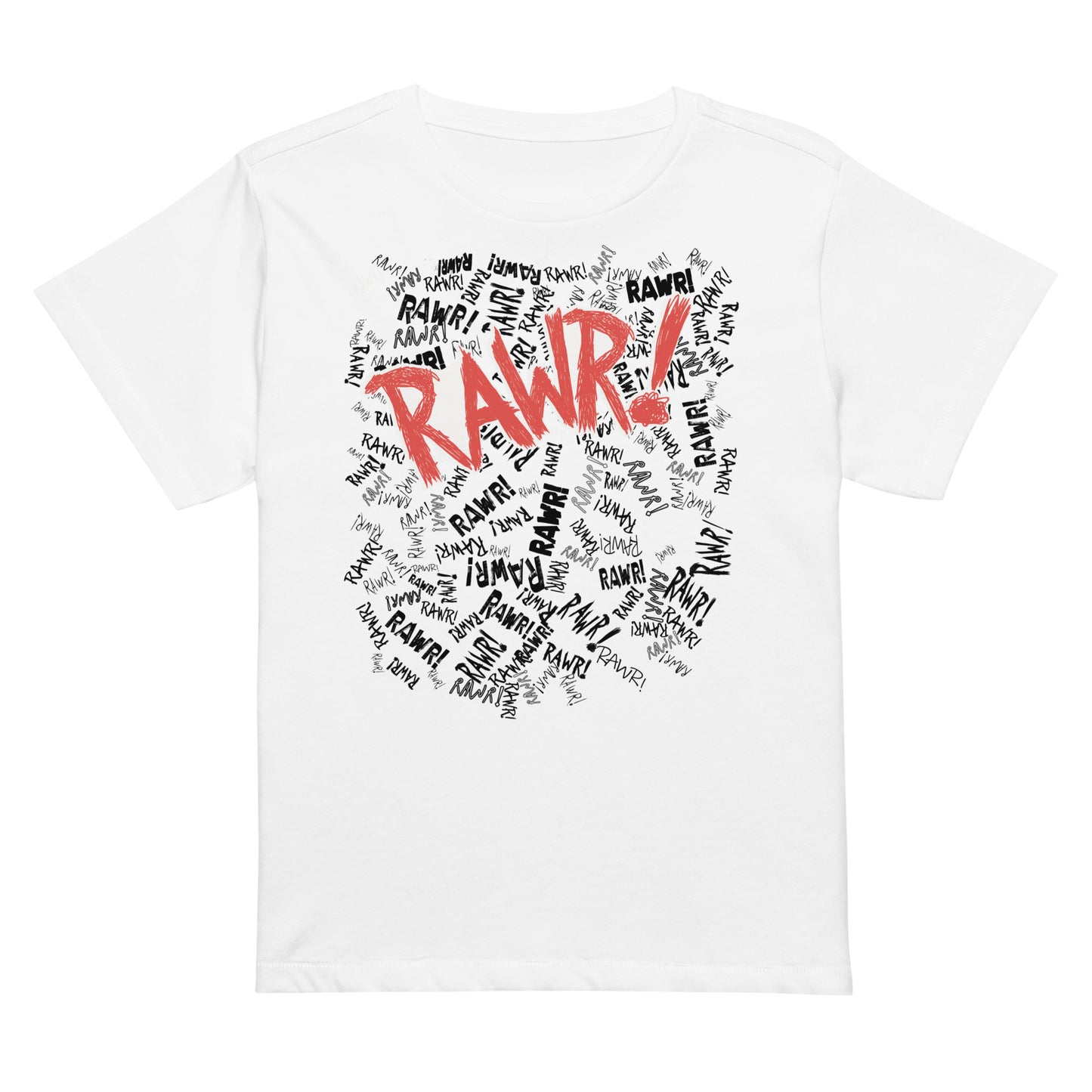 RAWR RIOT! -- White -- Women's Baby Tee