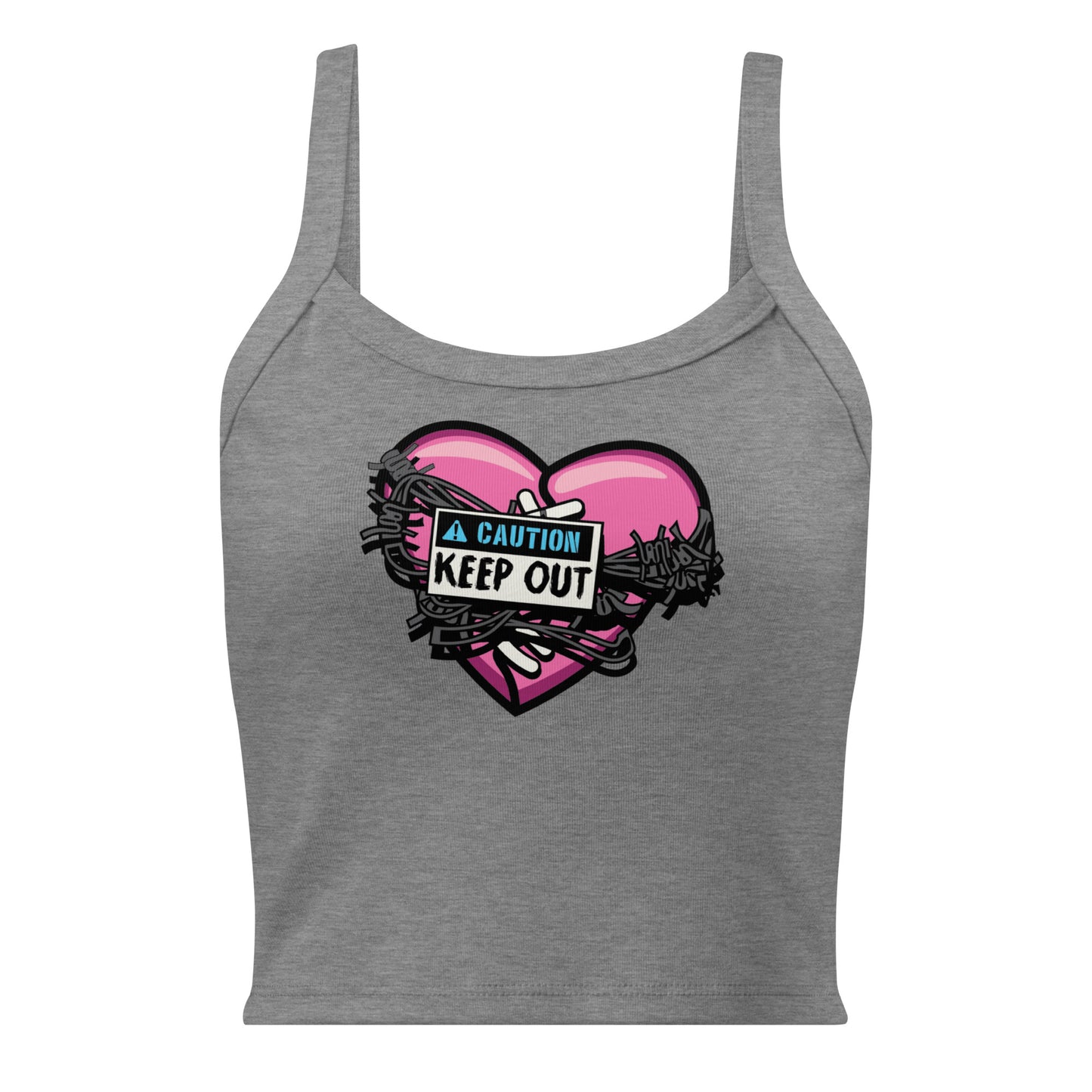 KEEP OUT -- Women’s micro-rib tank top