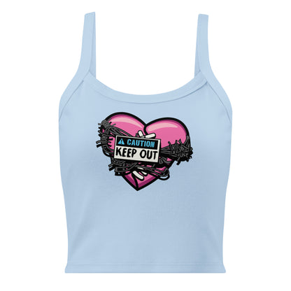 KEEP OUT -- Women’s micro-rib tank top