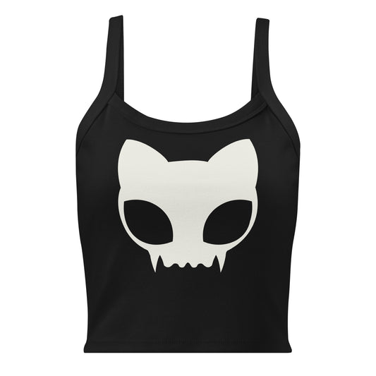 Kitty Skull Women’s micro-rib tank top