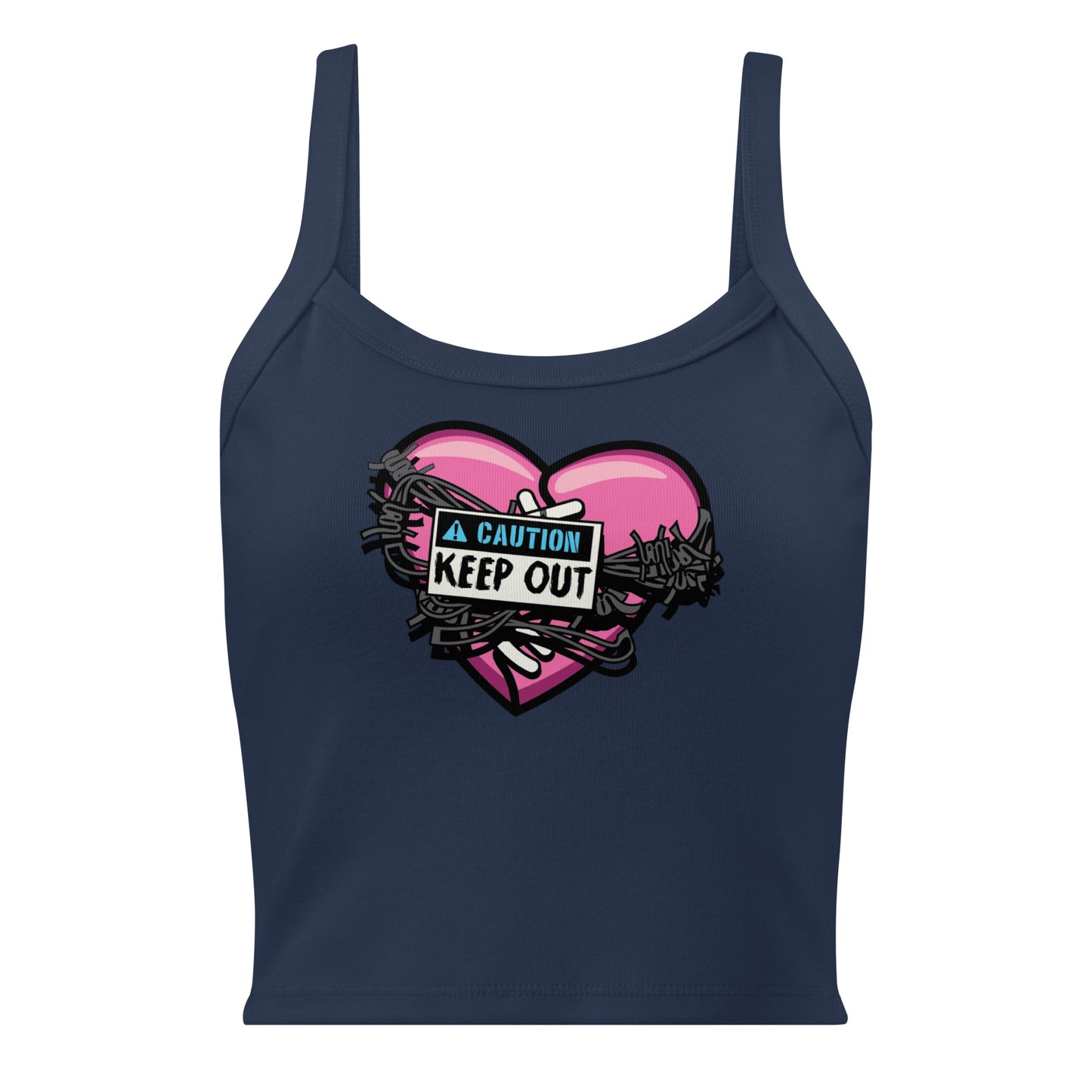 KEEP OUT -- Women’s micro-rib tank top