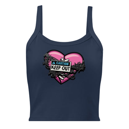 KEEP OUT -- Women’s micro-rib tank top