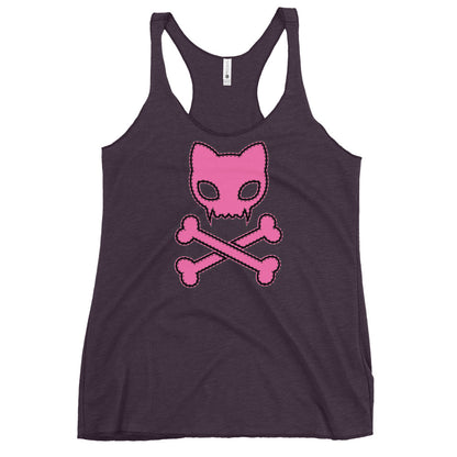 Same design on vintage purple tank top which is a dark plum color 